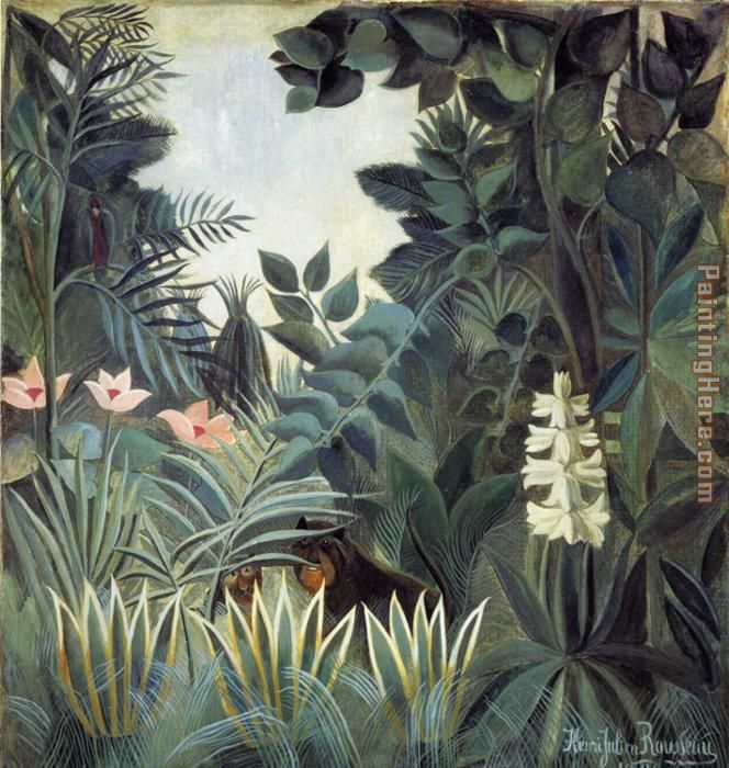 The Equatorial Jungle painting - Henri Rousseau The Equatorial Jungle art painting